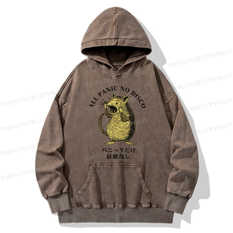 Tokyo-Tiger All Panic No Disco Washed Hoodie