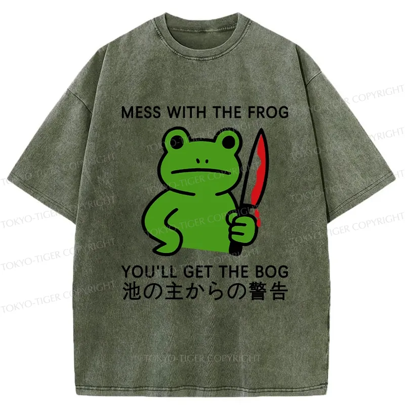 Tokyo-Tiger Don't Mess With The Frog Washed T-Shirt