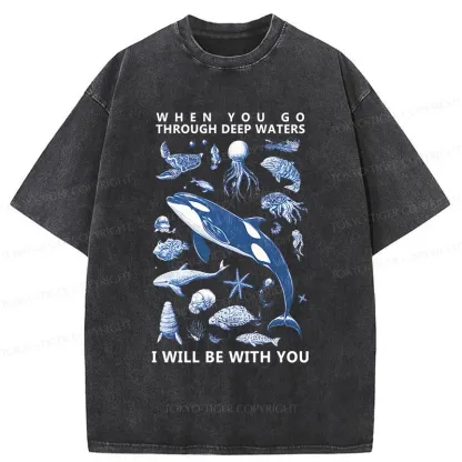 Tokyo-Tiger Deep Sea Creatures Washed T-Shirt