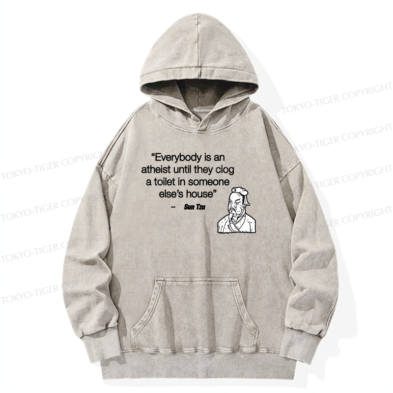 Tokyo-Tiger Funny Sun Tzu Saying Washed Hoodie