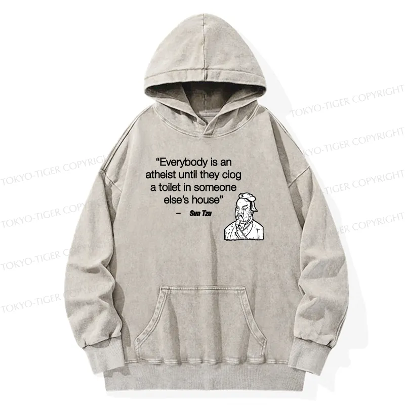 Tokyo-Tiger Funny Sun Tzu Saying Washed Hoodie