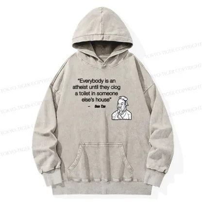 Tokyo-Tiger Funny Sun Tzu Saying Washed Hoodie
