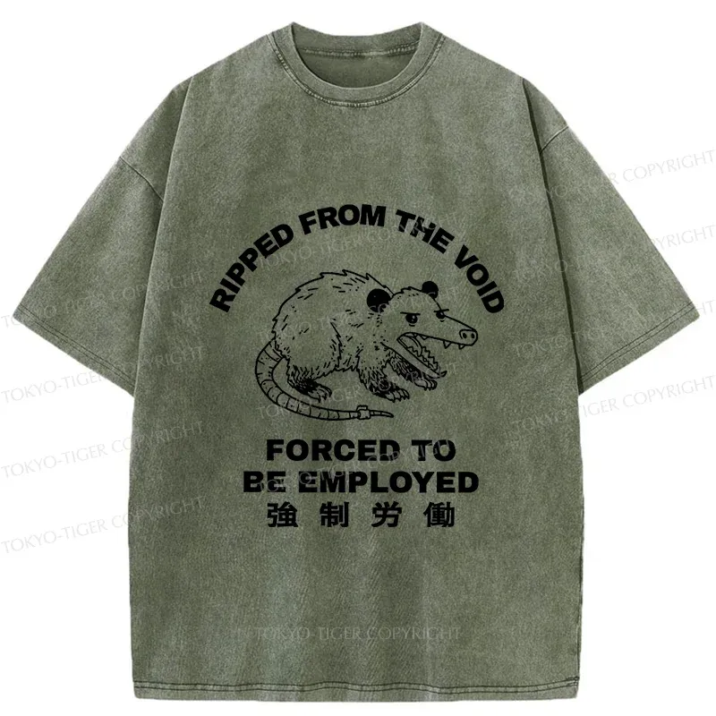 Tokyo-Tiger Forced Labor Possum Washed T-Shirt