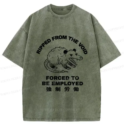 Tokyo-Tiger Forced Labor Possum Washed T-Shirt