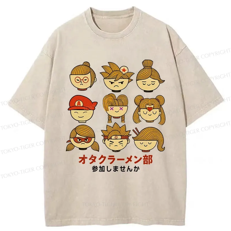 Tokyo-Tiger Otaku Ramen Club Washed T-Shirt