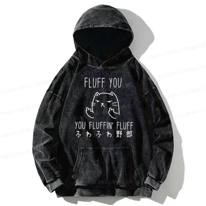 Tokyo-Tiger Fluff You Cat Washed Hoodie