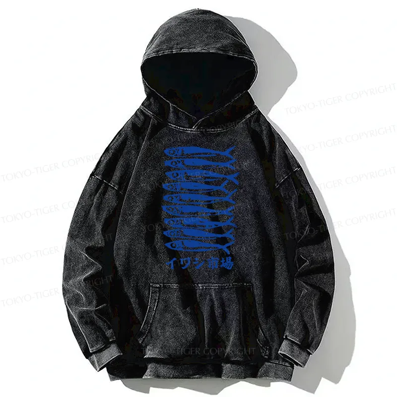 Tokyo-Tiger Sardine Market Washed Hoodie