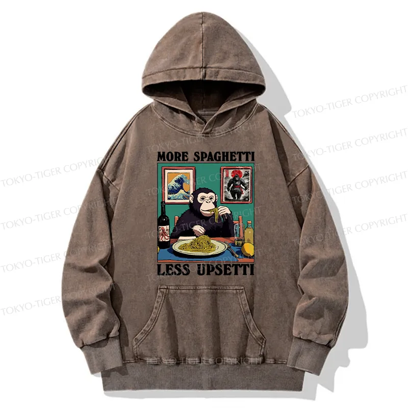Tokyo-Tiger More Spaghetti Less Upset Bigfoot Washed Hoodie