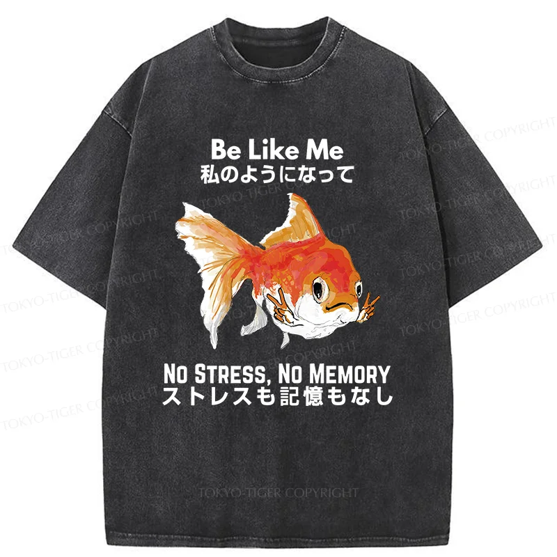Tokyo-Tiger Live Like A Fish Washed T-Shirt