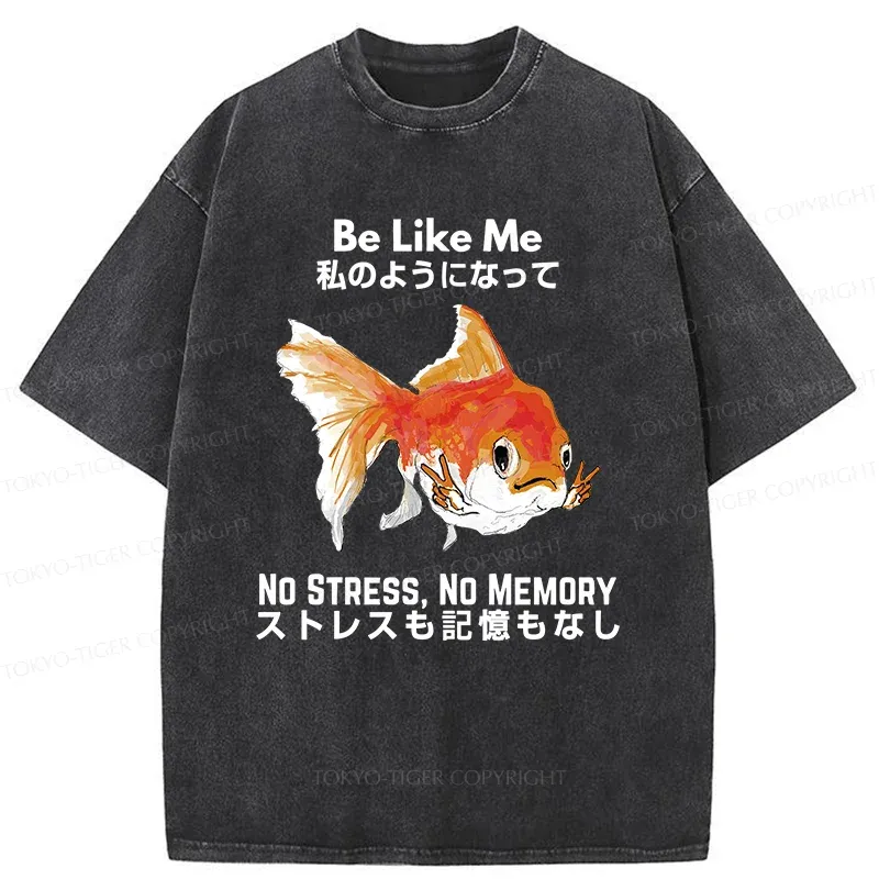Tokyo-Tiger Live Like A Fish Washed T-Shirt