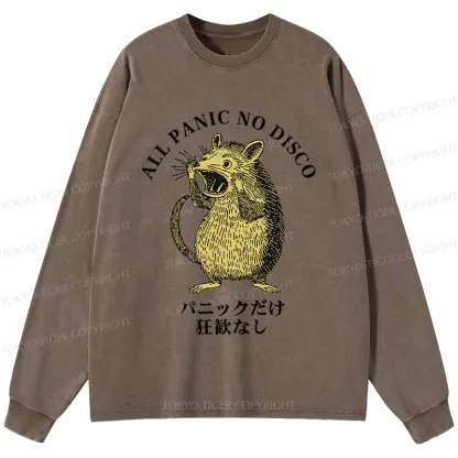 Tokyo-Tiger All Panic No Disco Washed Long Sleeve T-Shirt