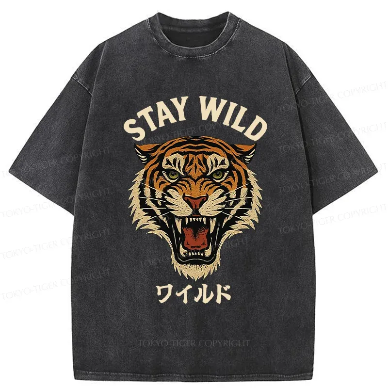 Tokyo-Tiger Wild Tiger Washed T-Shirt
