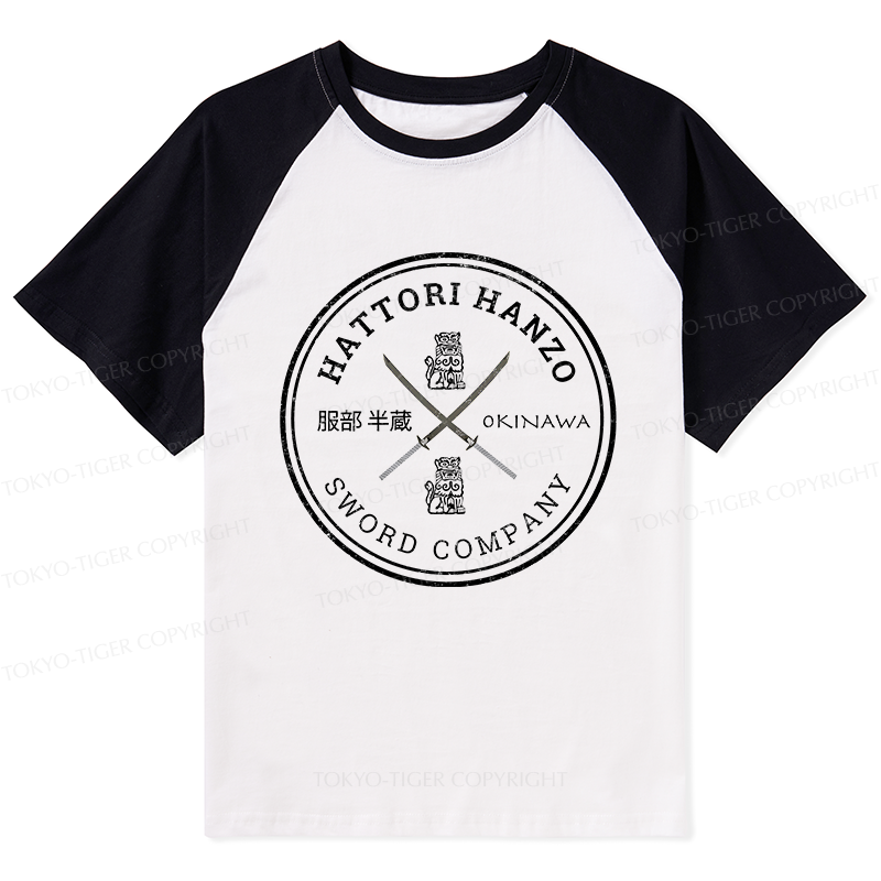 Tokyo-Tiger Hattori Hanzo Sword Company Raglan T-shirt