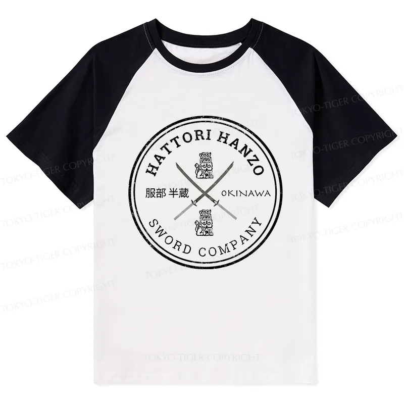 Tokyo-Tiger Hattori Hanzo Sword Company Raglan T-shirt