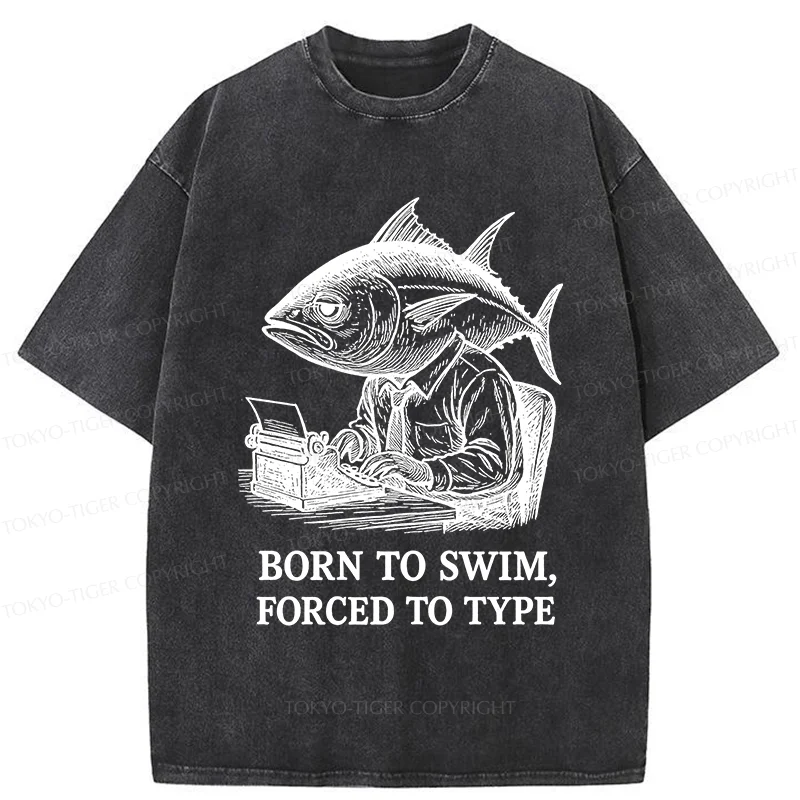 Tokyo-Tiger Tuna At Work Washed T-Shirt
