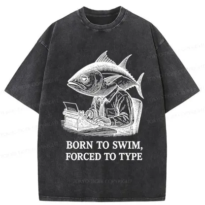Tokyo-Tiger Tuna At Work Washed T-Shirt