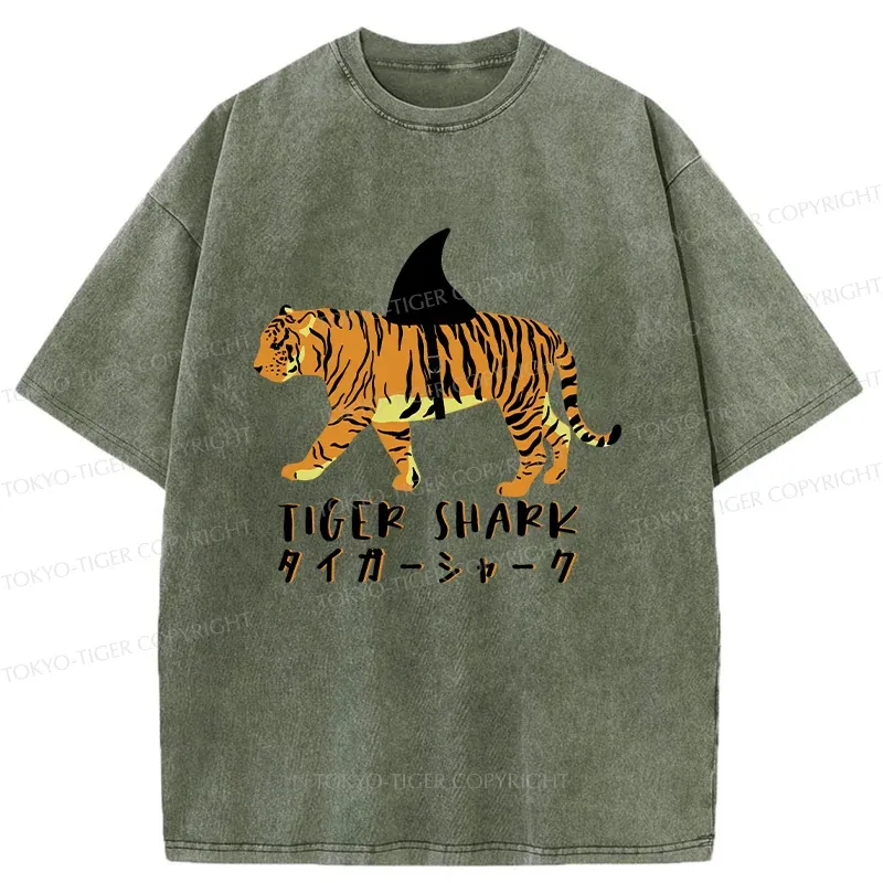 Tokyo-Tiger Funny Tiger Joke Washed T-Shirt