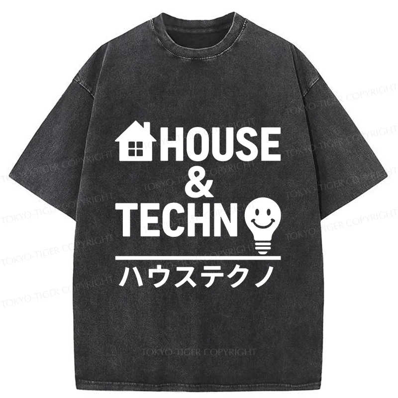 Tokyo-Tiger Tech House Washed T-Shirt
