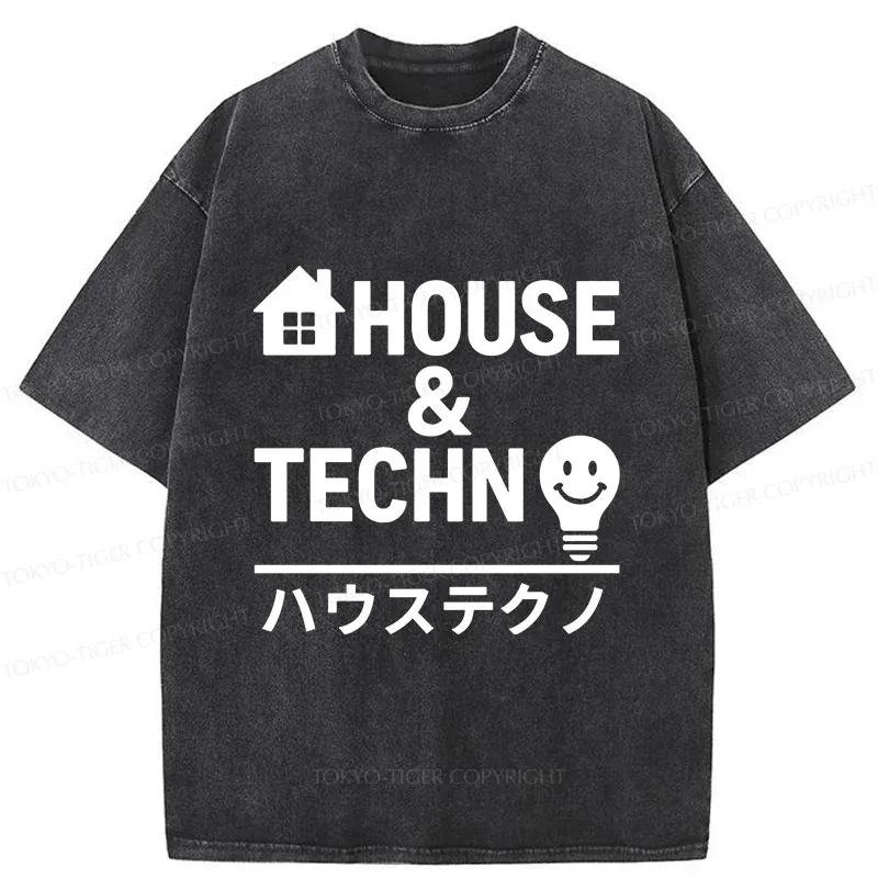 Tokyo-Tiger Tech House Washed T-Shirt