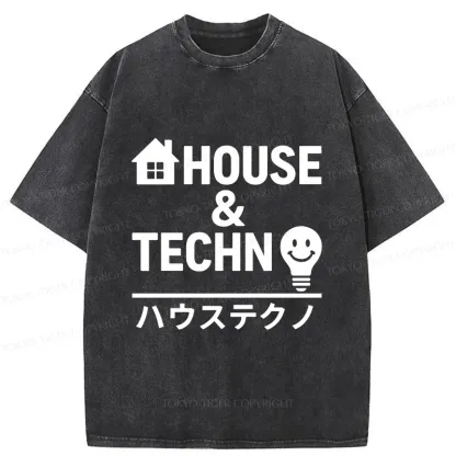 Tokyo-Tiger Tech House Washed T-Shirt
