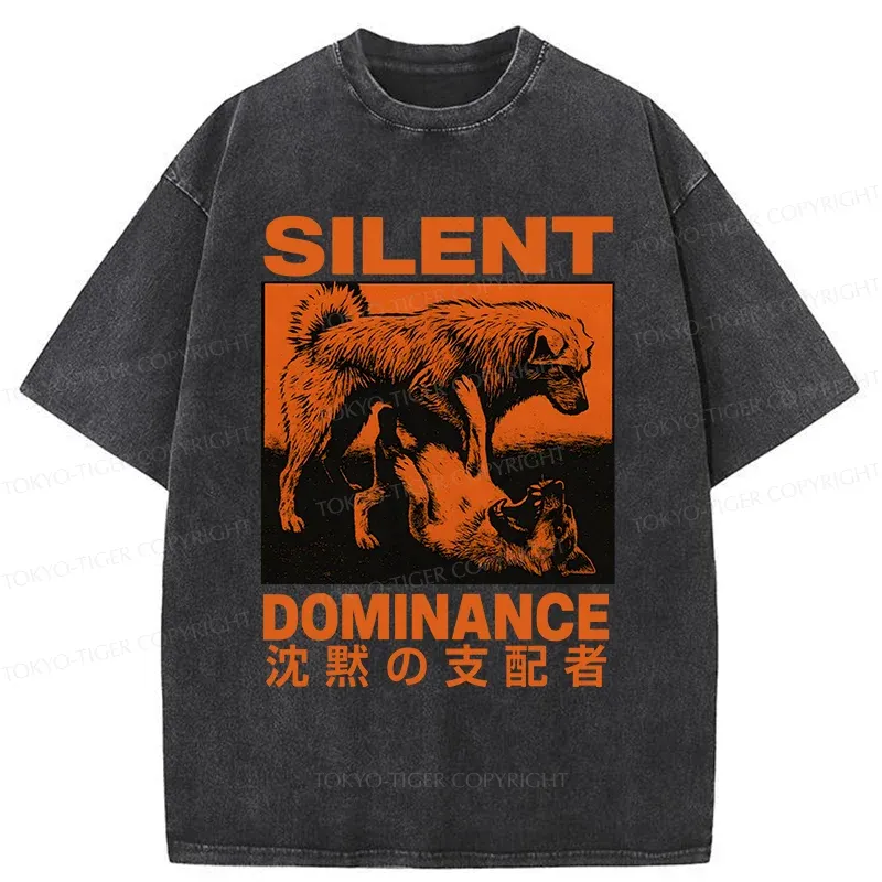 Tokyo-TigerSilent Dog King Washed T-Shirt