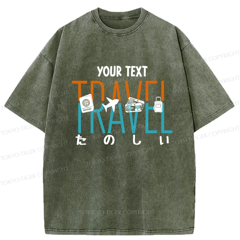 Tokyo-Tiger Your Travel Destination Washed T-Shirt