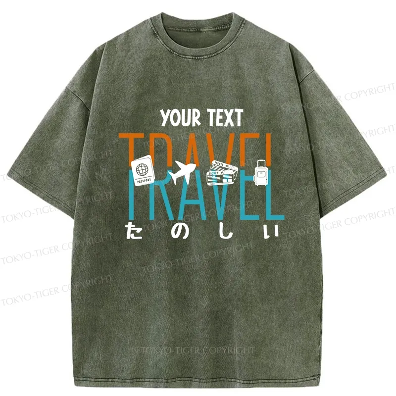 Tokyo-Tiger Your Travel Destination Washed T-Shirt