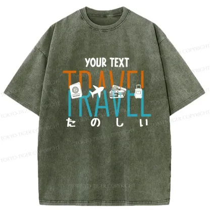 Tokyo-Tiger Your Travel Destination Washed T-Shirt