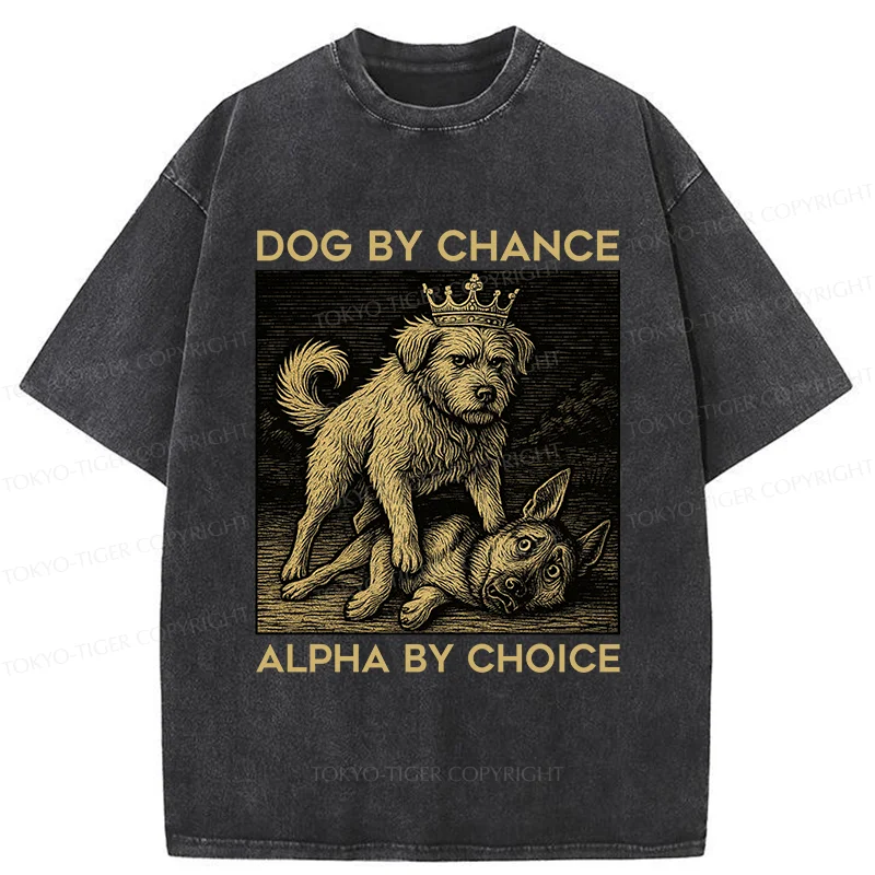 Tokyo-Tiger Birth Of The Dog King Washed T-Shirt