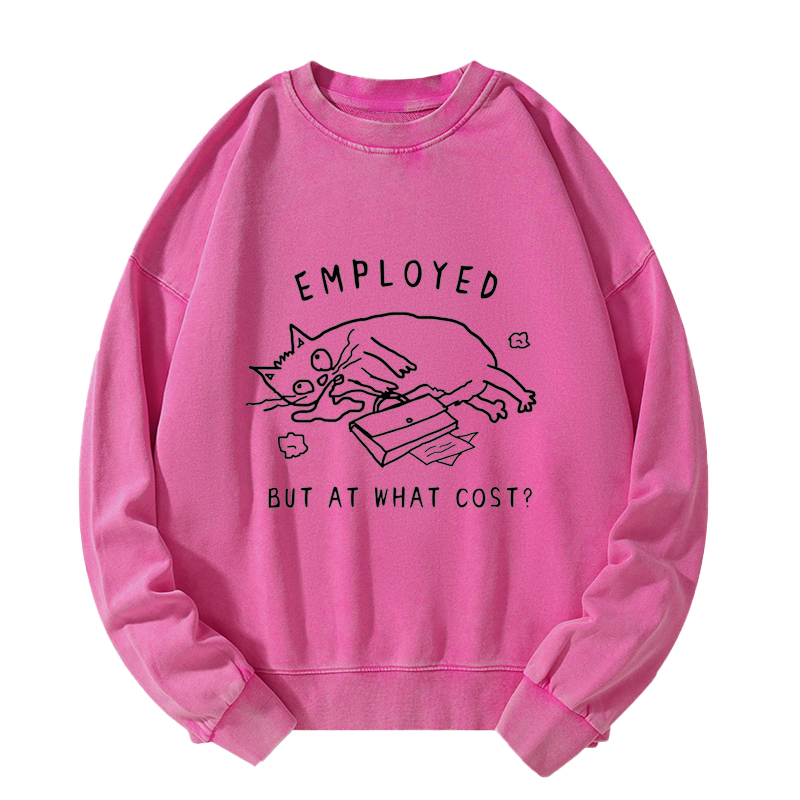 Tokyo-Tiger Employed But At What Cost Washed Sweatshirt
