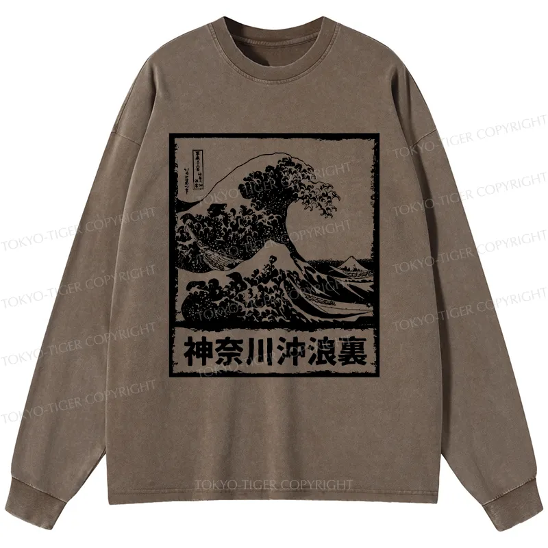 Tokyo-Tiger Legendary Wave Washed Long Sleeve T-Shirt