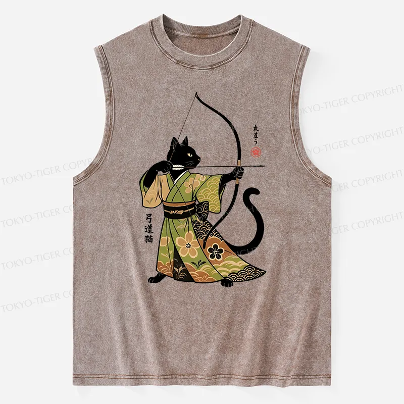 Tokyo-Tiger Japan Cat Archery Washed Tank Sale