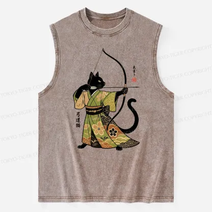 Tokyo-Tiger Japan Cat Archery Washed Tank