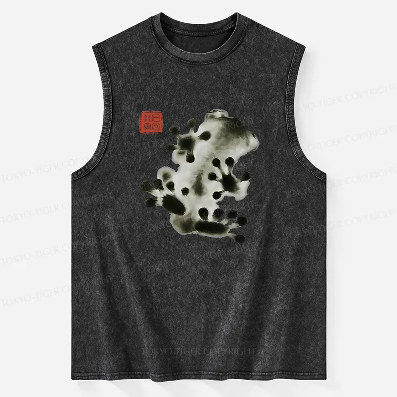 Tokyo-Tiger Ink Painting Frog Washed Tank
