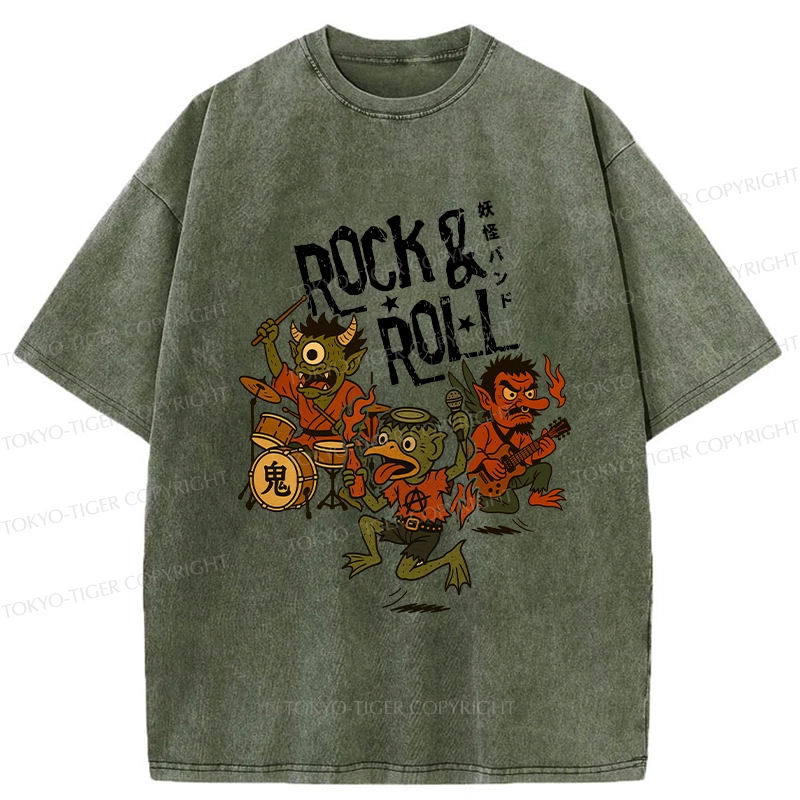 Tokyo-Tiger Yokai Band Washed T-Shirt
