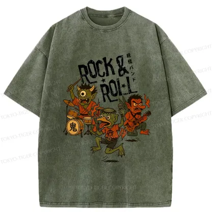 Tokyo-Tiger Yokai Band Washed T-Shirt