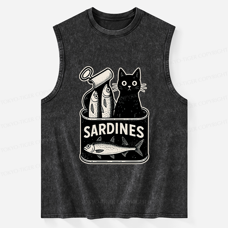 Tokyo-Tiger Cat And Canned Fish Washed Tank