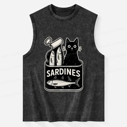 Tokyo-Tiger Cat And Canned Fish Washed Tank