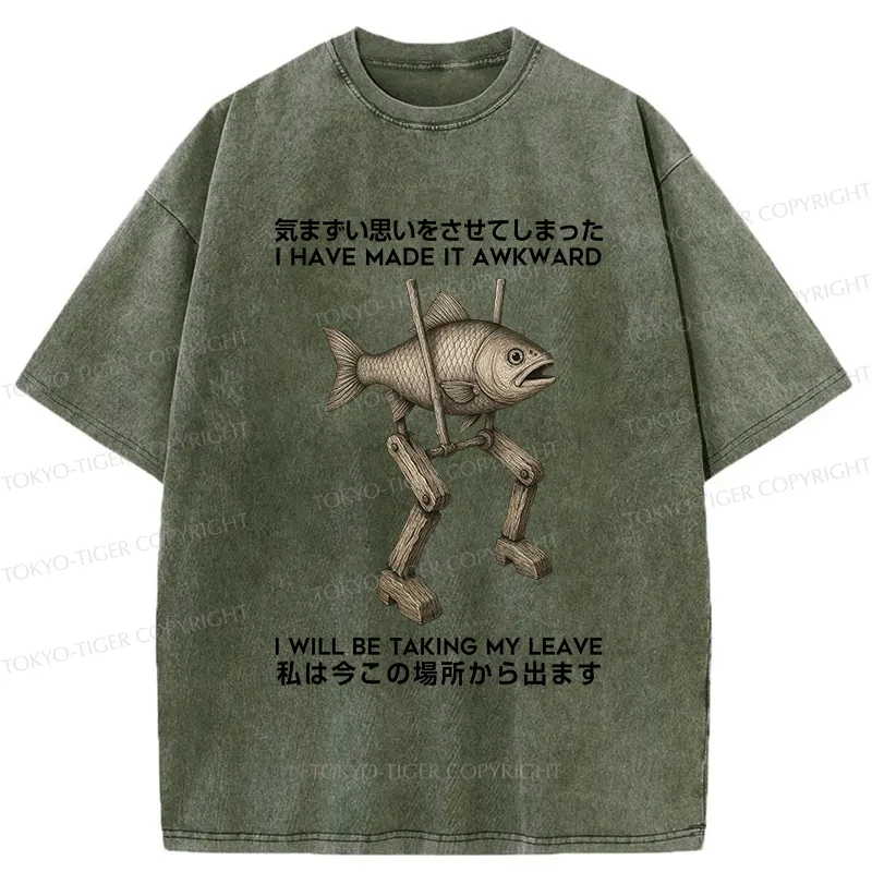 Tokyo-Tiger I Have Made It Awkward Washed T-Shirt
