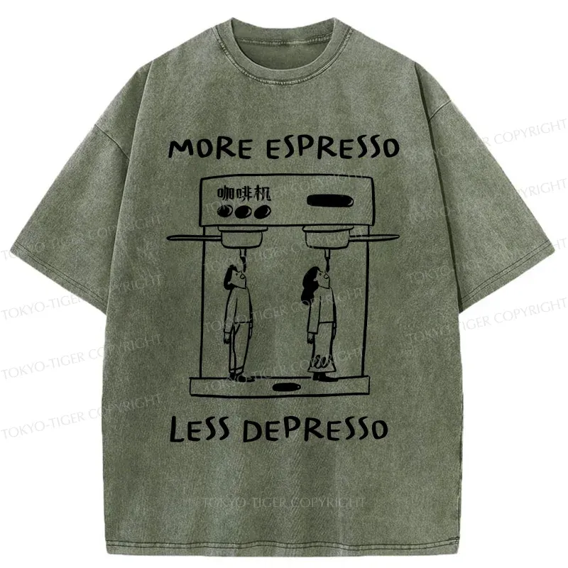 Tokyo-Tiger Automatic Coffee Machine Washed T-Shirt