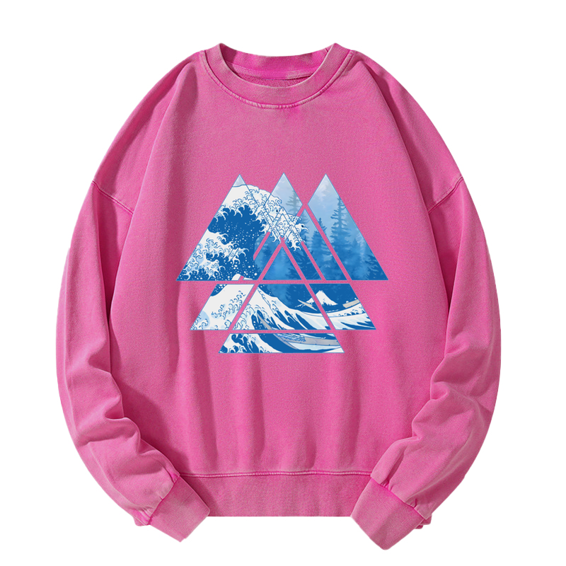 Tokyo-Tiger The Great Wave Washed Sweatshirt