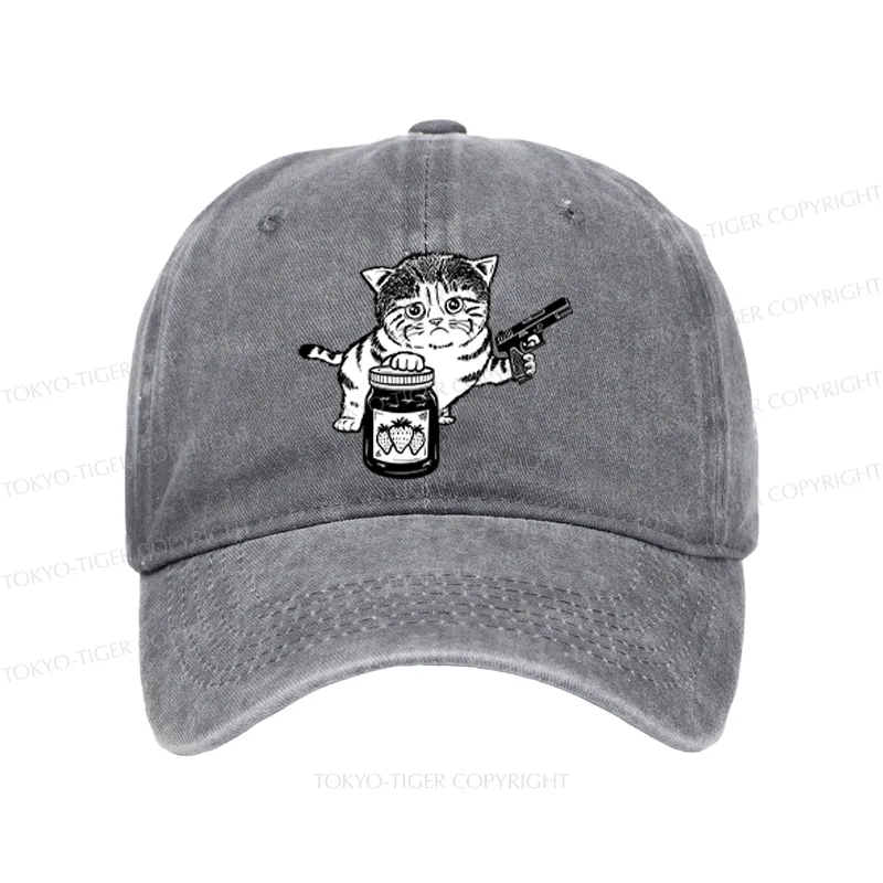 Tokyo-Tiger Strawberry Jam Cat Washed Cap