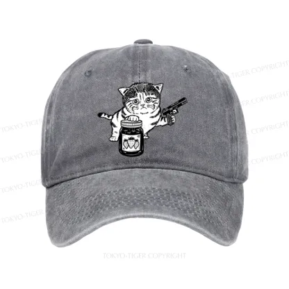 Tokyo-Tiger Strawberry Jam Cat Washed Cap