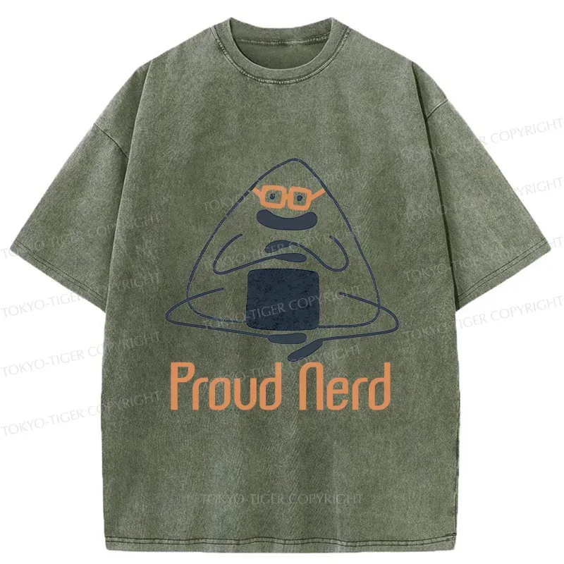 Tokyo-Tiger Onigiri Nerd Washed T-Shirt