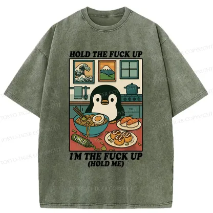 Tokyo-Tiger Troublesome Penguin Washed T-Shirt