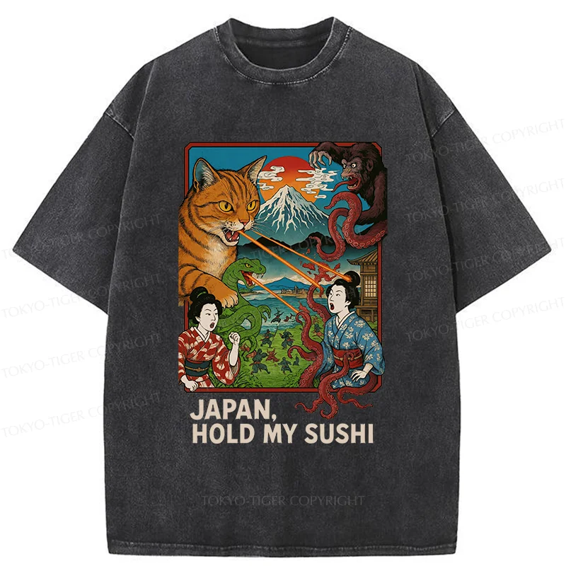 Tokyo-Tiger Monster War Washed T-Shirt