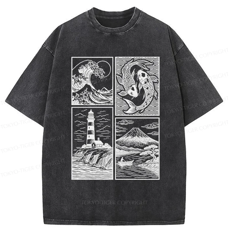 Tokyo-Tiger Japan Is Calling Me Washed T-Shirt