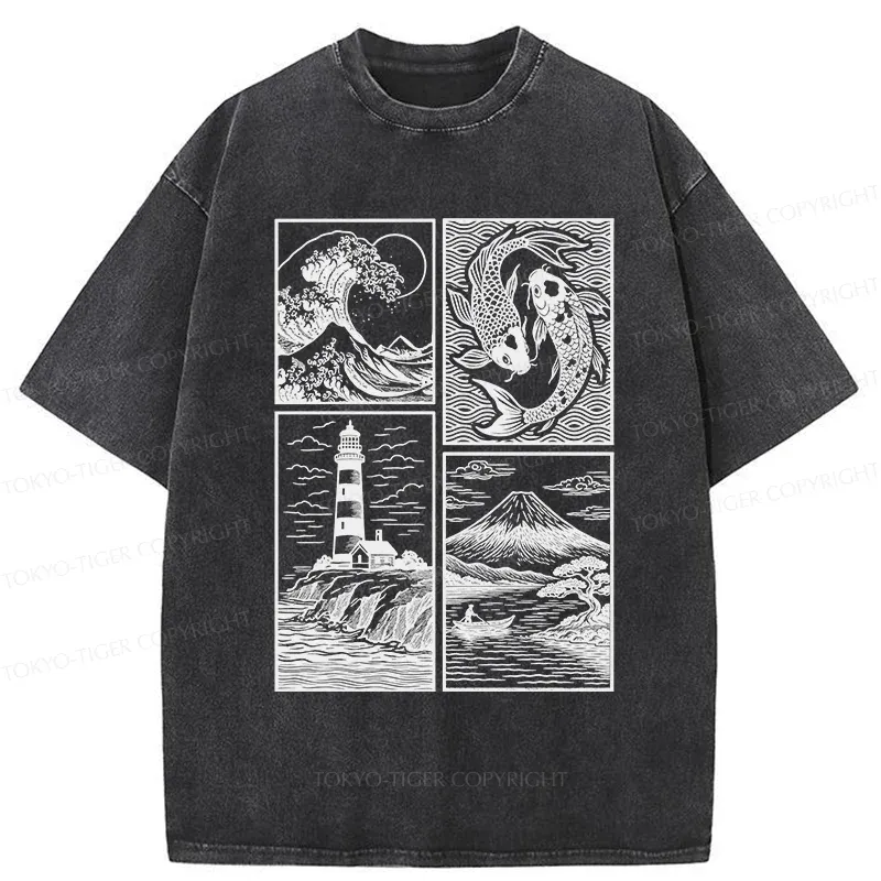 Tokyo-Tiger Japan Is Calling Me Washed T-Shirt