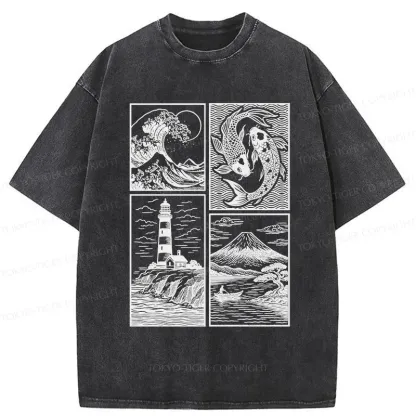 Tokyo-Tiger Japan Is Calling Me Washed T-Shirt