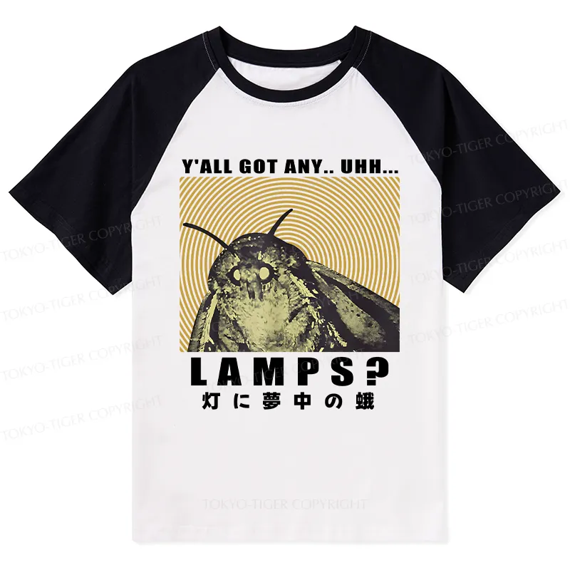 Tokyo-Tiger Moth Obsessed With The Light Raglan T-shirt